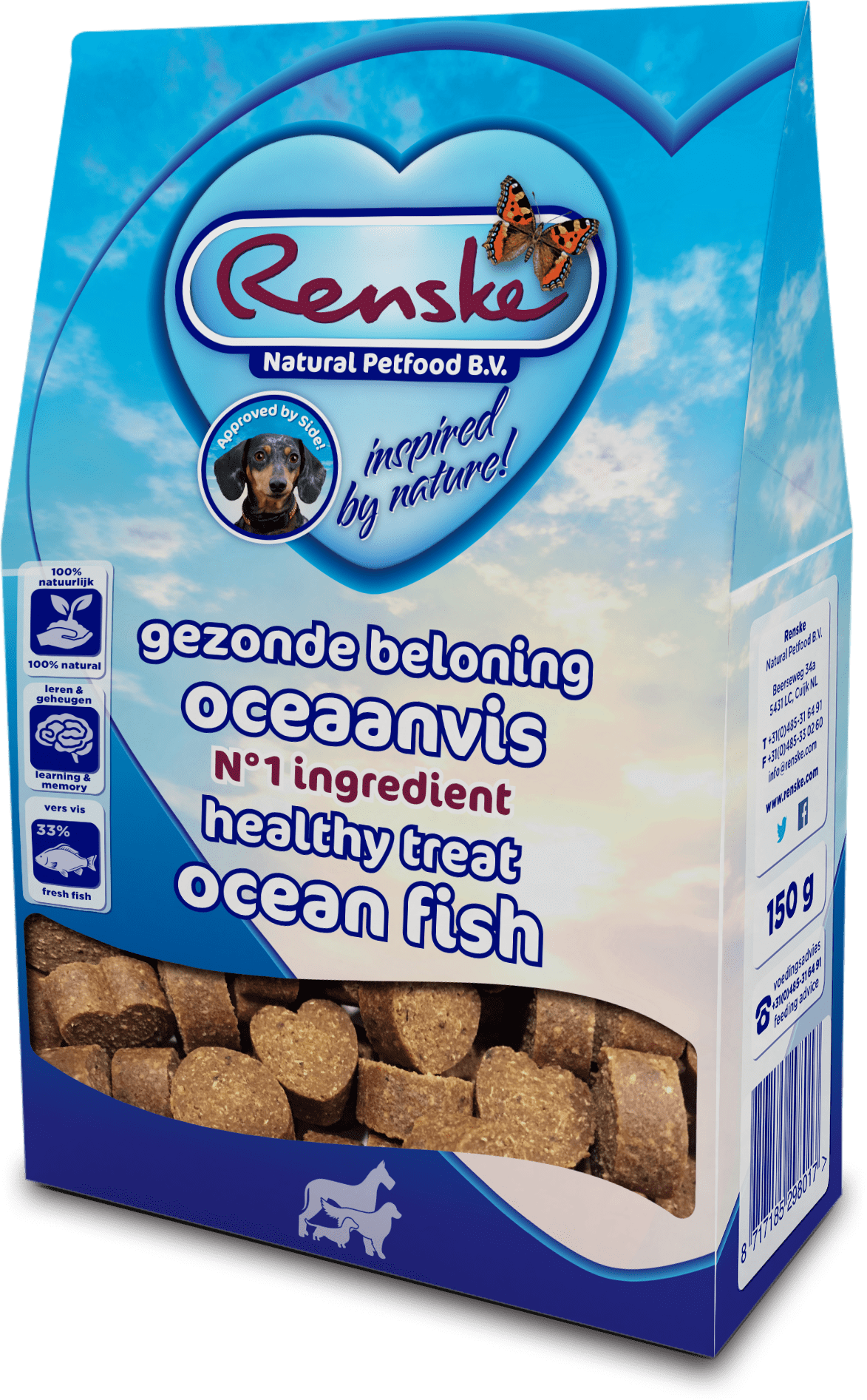 Renske Healthy Treats Hearts Fish 150g-min