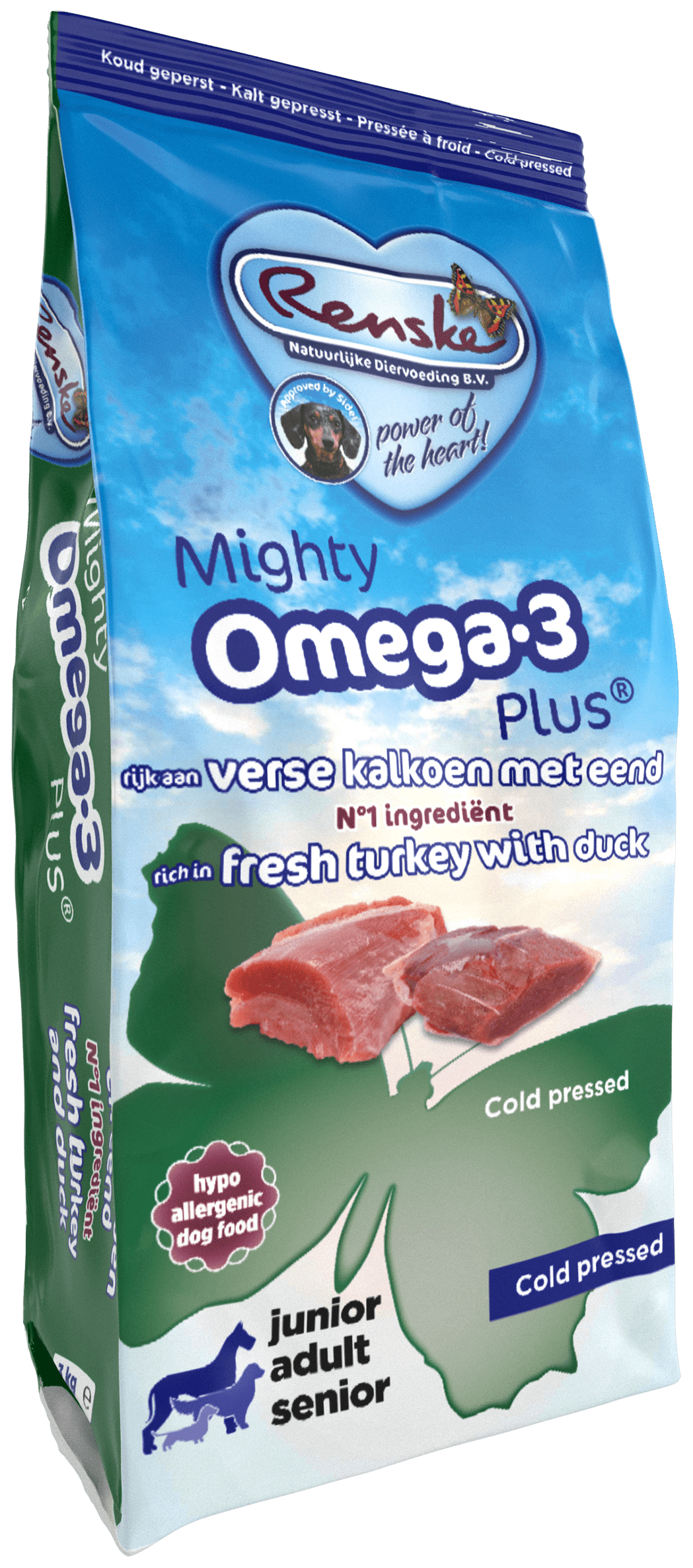 Renske Mighty Omega Turkey Duck Cold Pressed 3kg 15kg-min