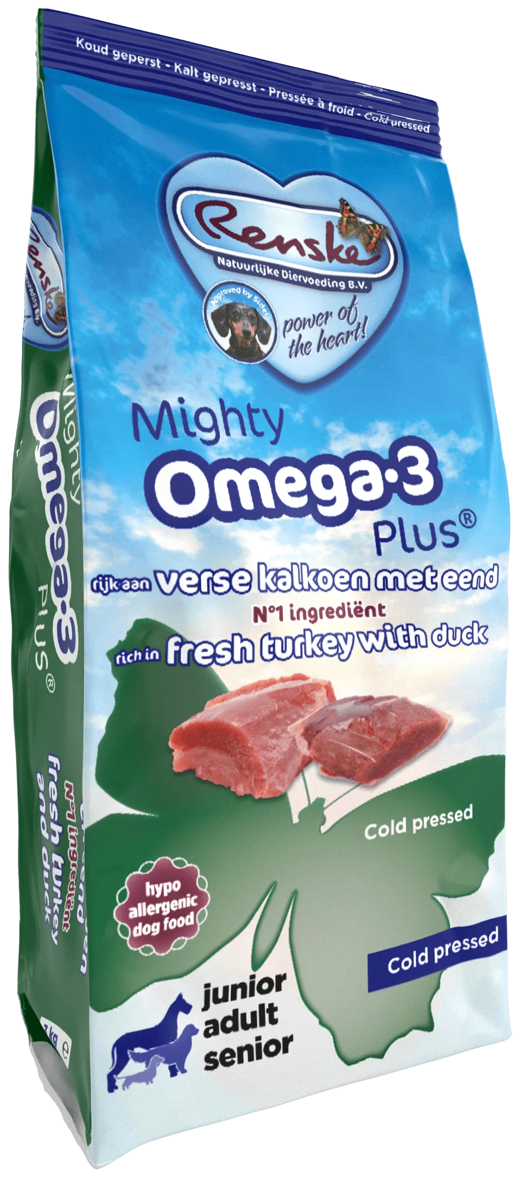 Renske Mighty Omega Turkey Duck Cold Pressed 3kg 15kg-min